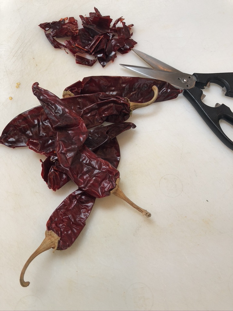 Seeding & Slicing Chiles