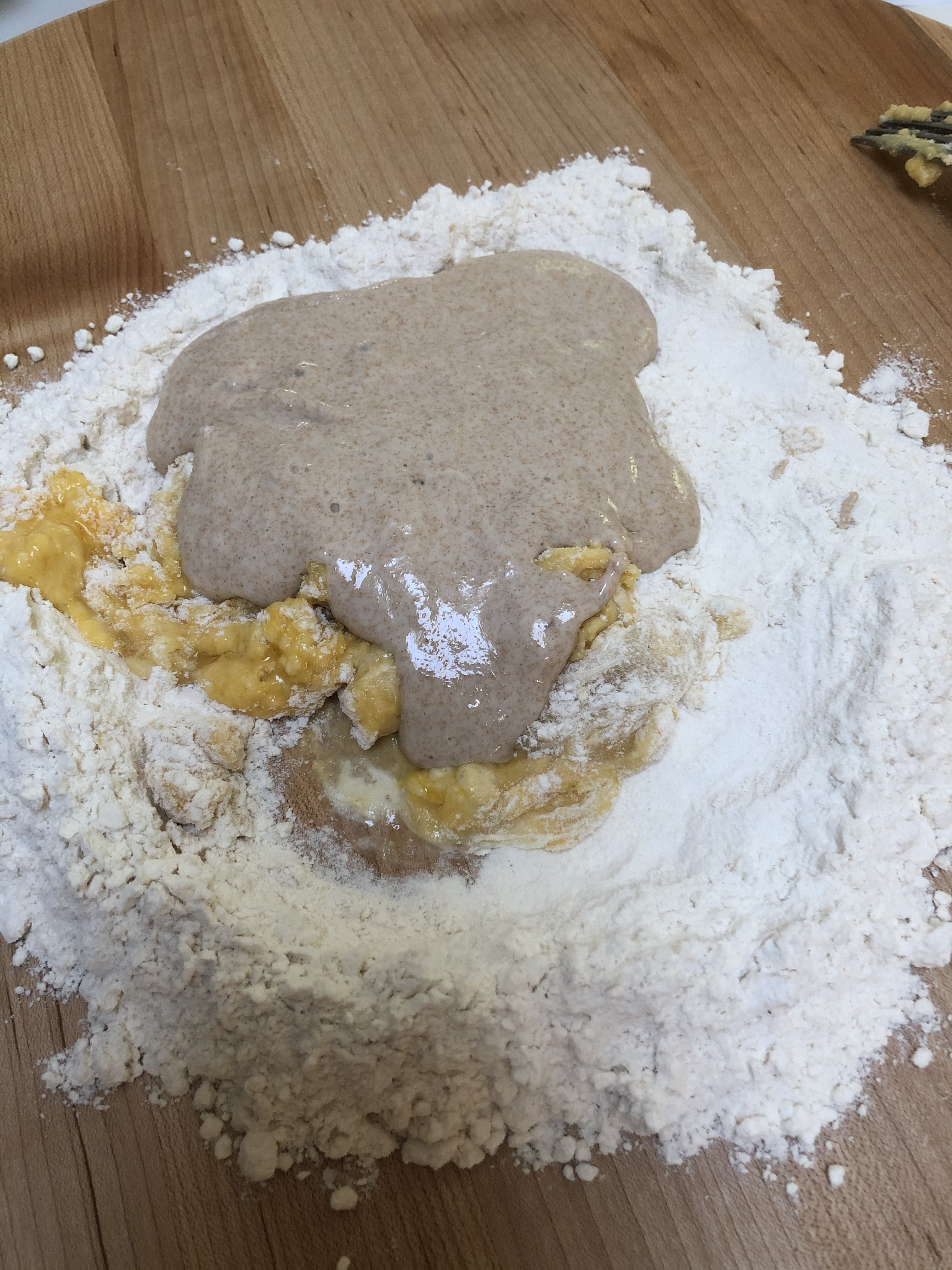 6. adding sourdough discard