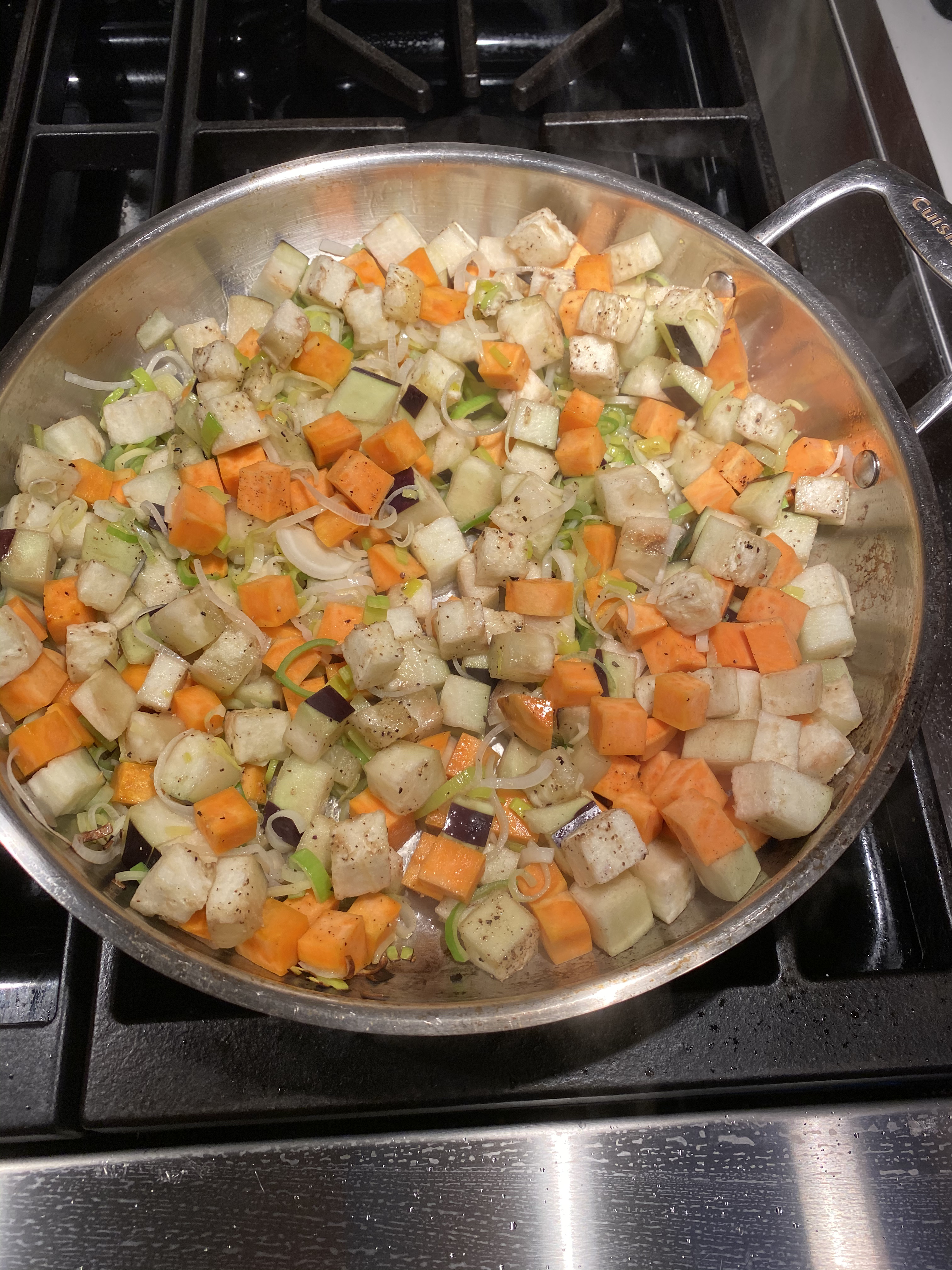 veggies in skillet