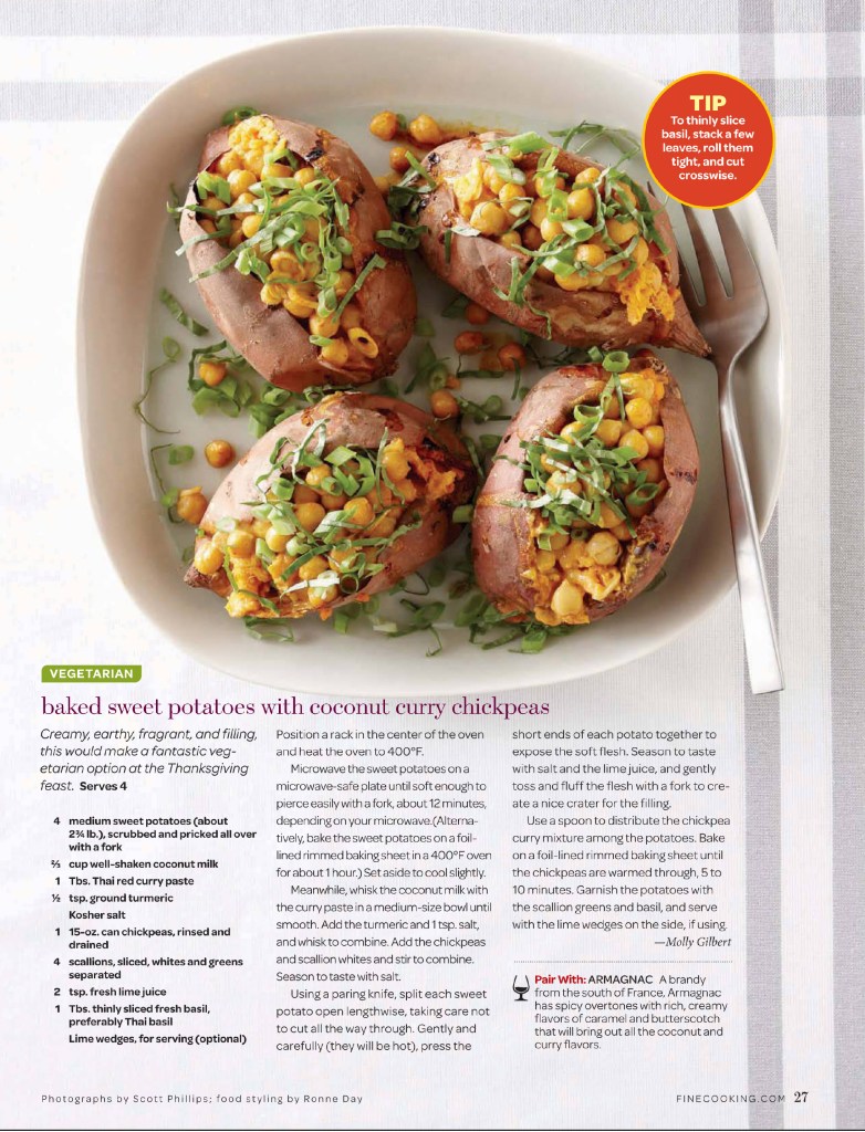 Baked Sweet Potatoes with Coconut Curry Chickpeas